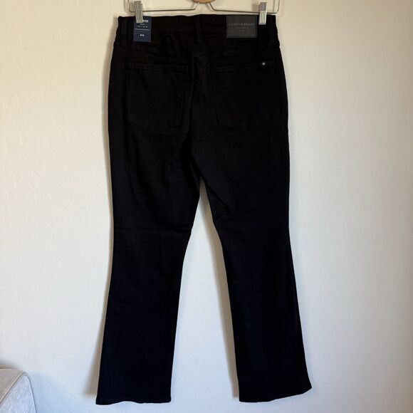 Lucky Brand Ava Black Mid Rise Boot Cut Jeans Size 12/31 Goth Western Boho Rodeo - Picture 6 of 11